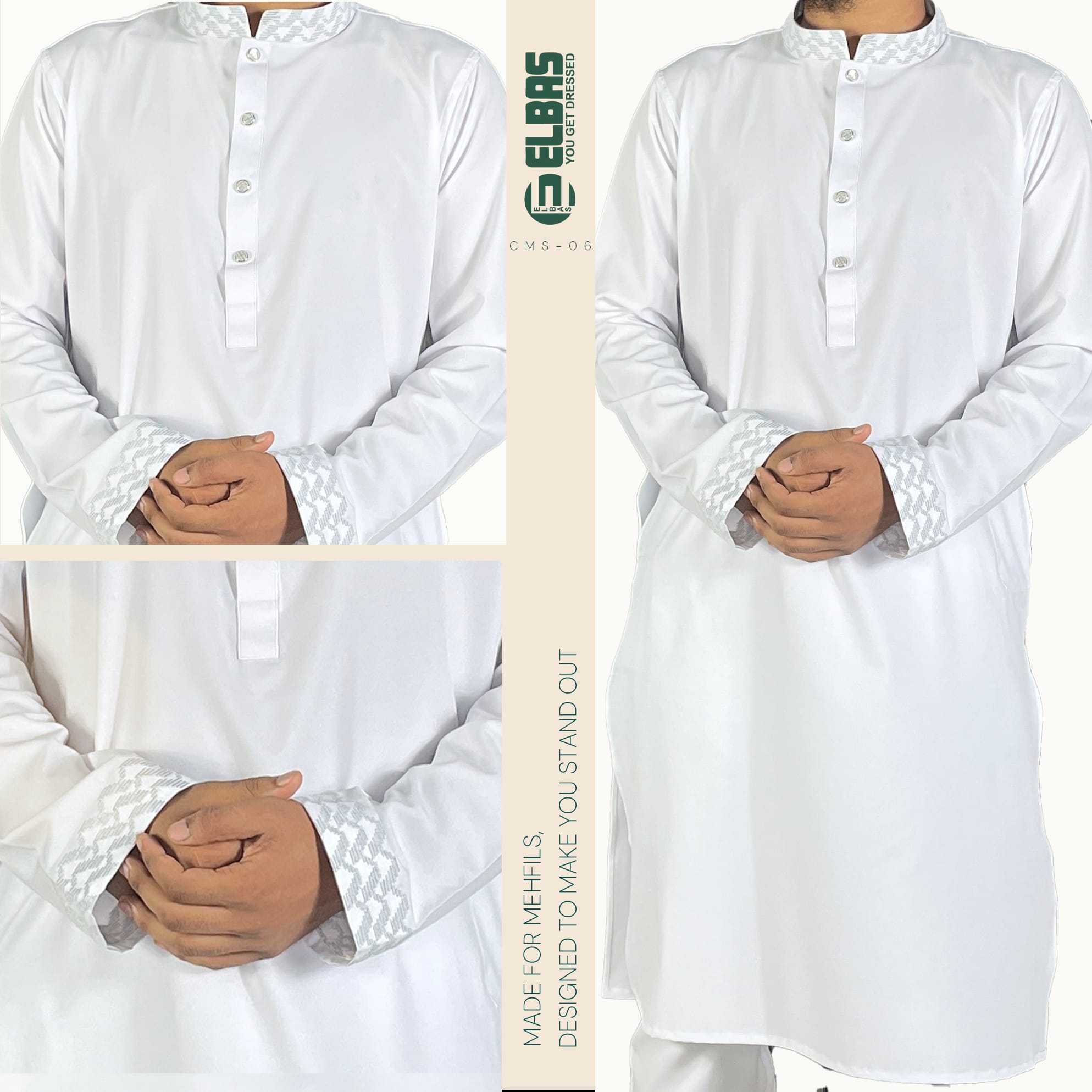 Premium Men's China Micro-Stitch Panjabi