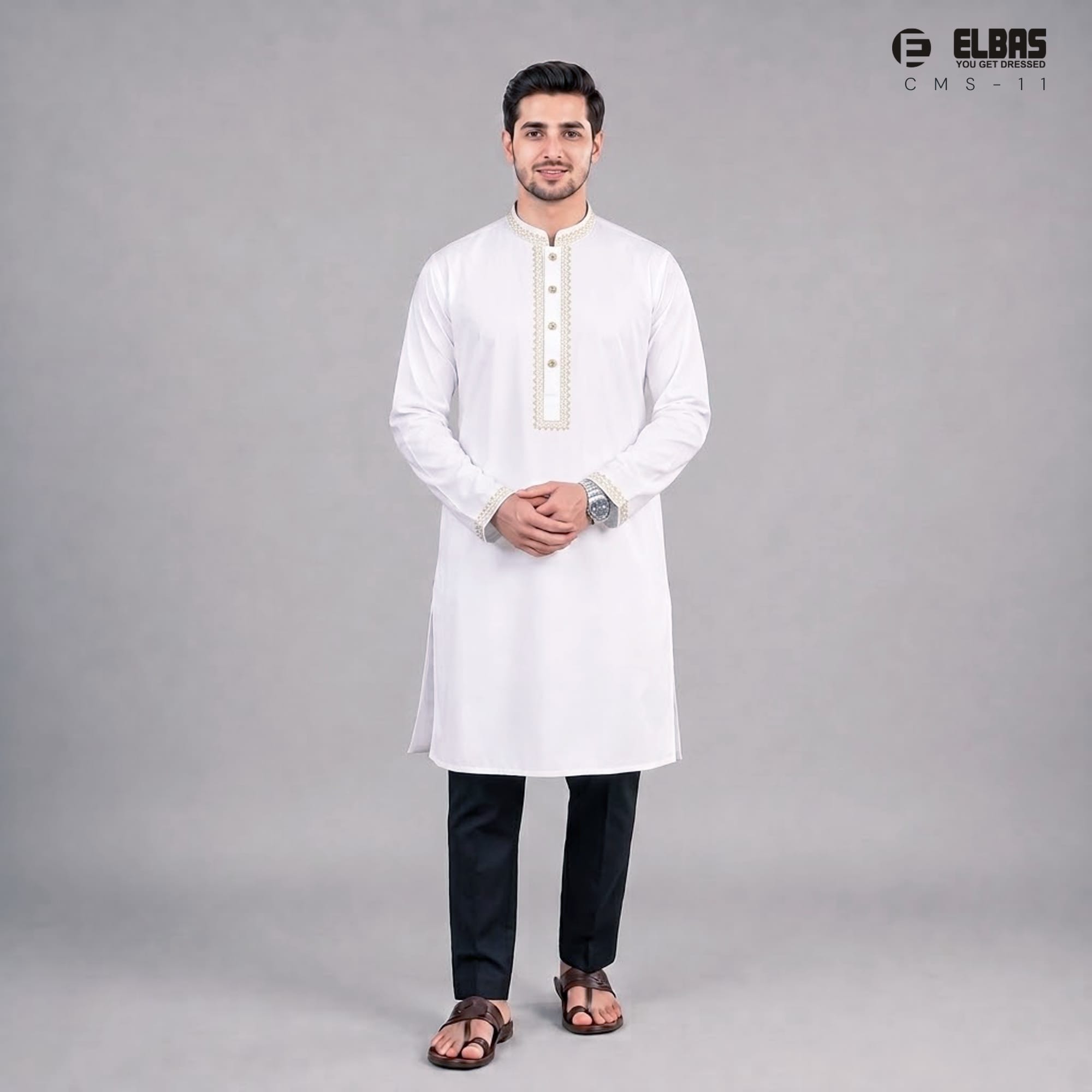 Premium Men's China Micro-Stitch Panjabi