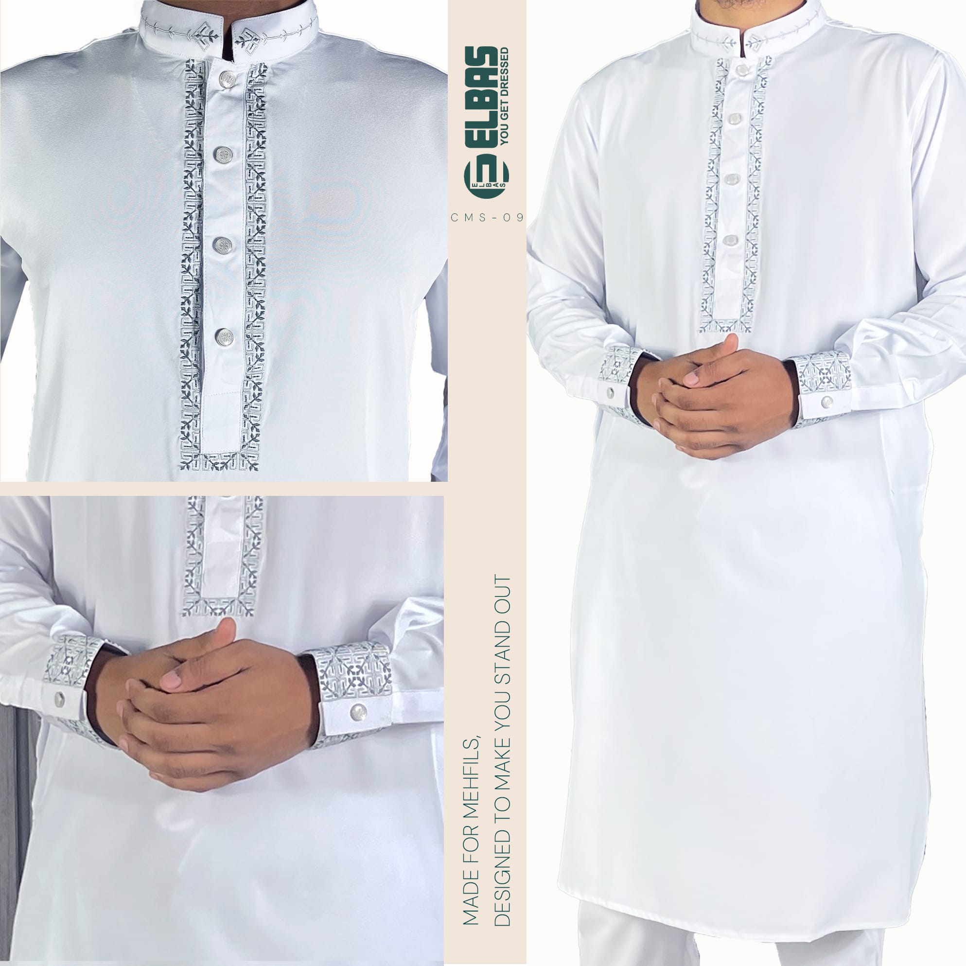 Premium Men's China Micro-Stitch Panjabi