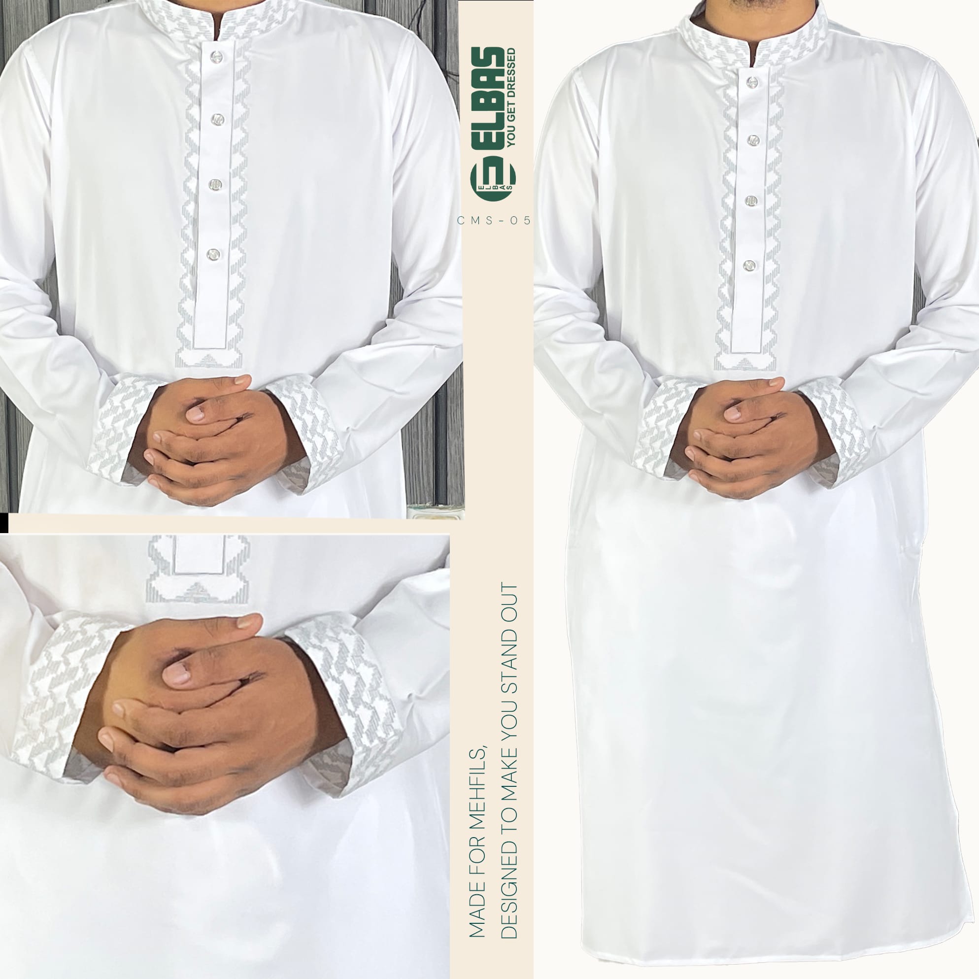 Premium Men's China Micro-Stitch Panjabi