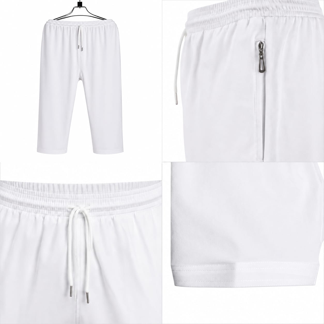 China Micro-Stretch Sunnoti Pajama White-চায়না মাইক্রো স্টিচ সুন্নতি পায়জামা সাদা