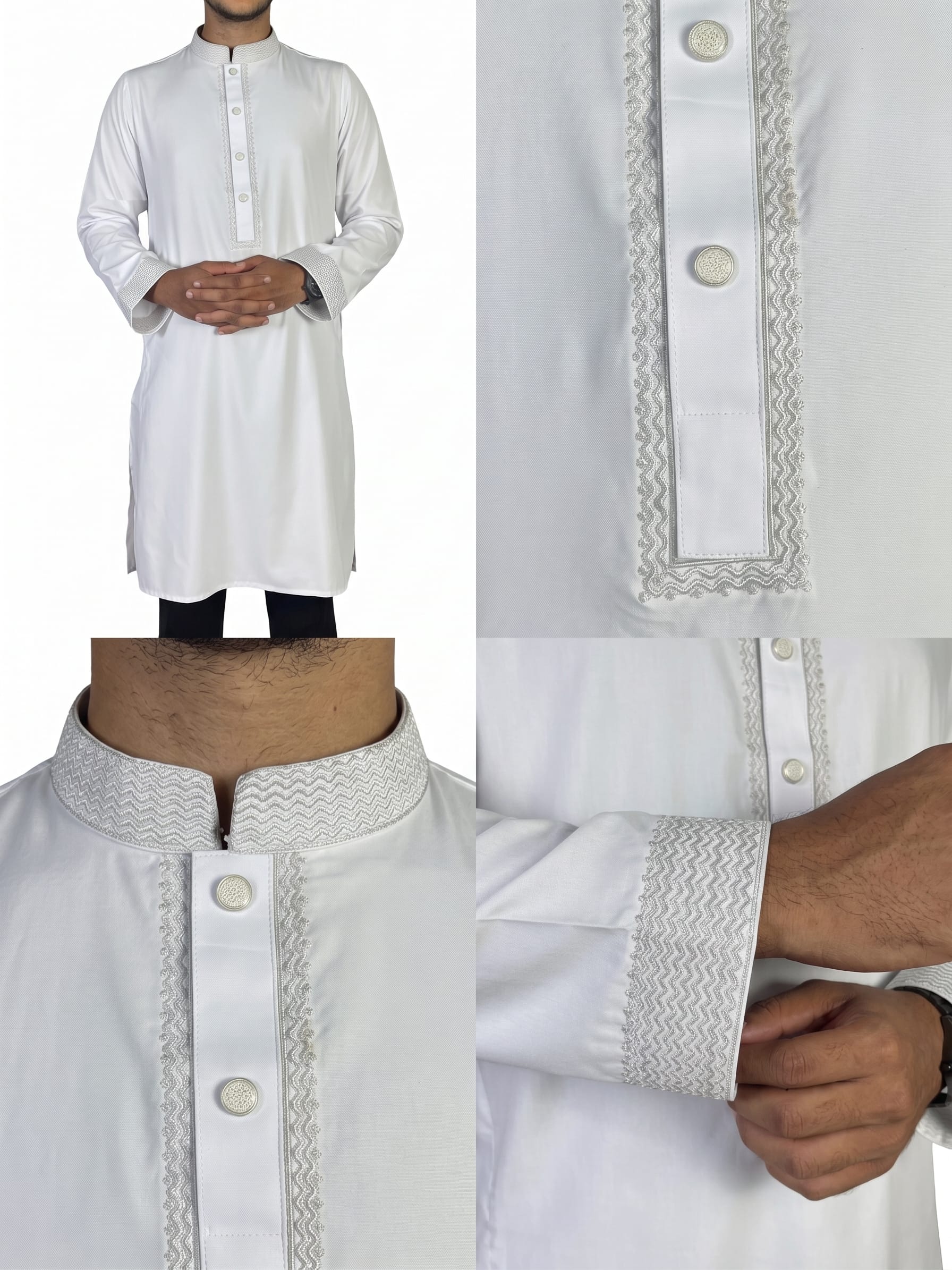 Premium Men's China Micro-Stitch Panjabi