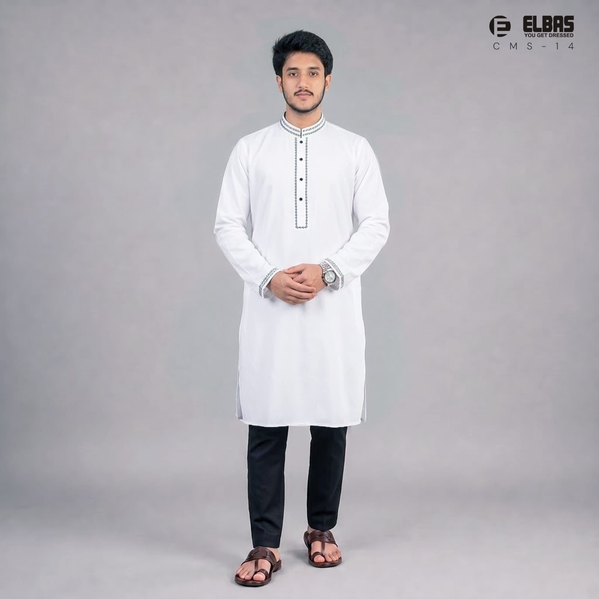 Premium Men's China Micro-Stitch Panjabi