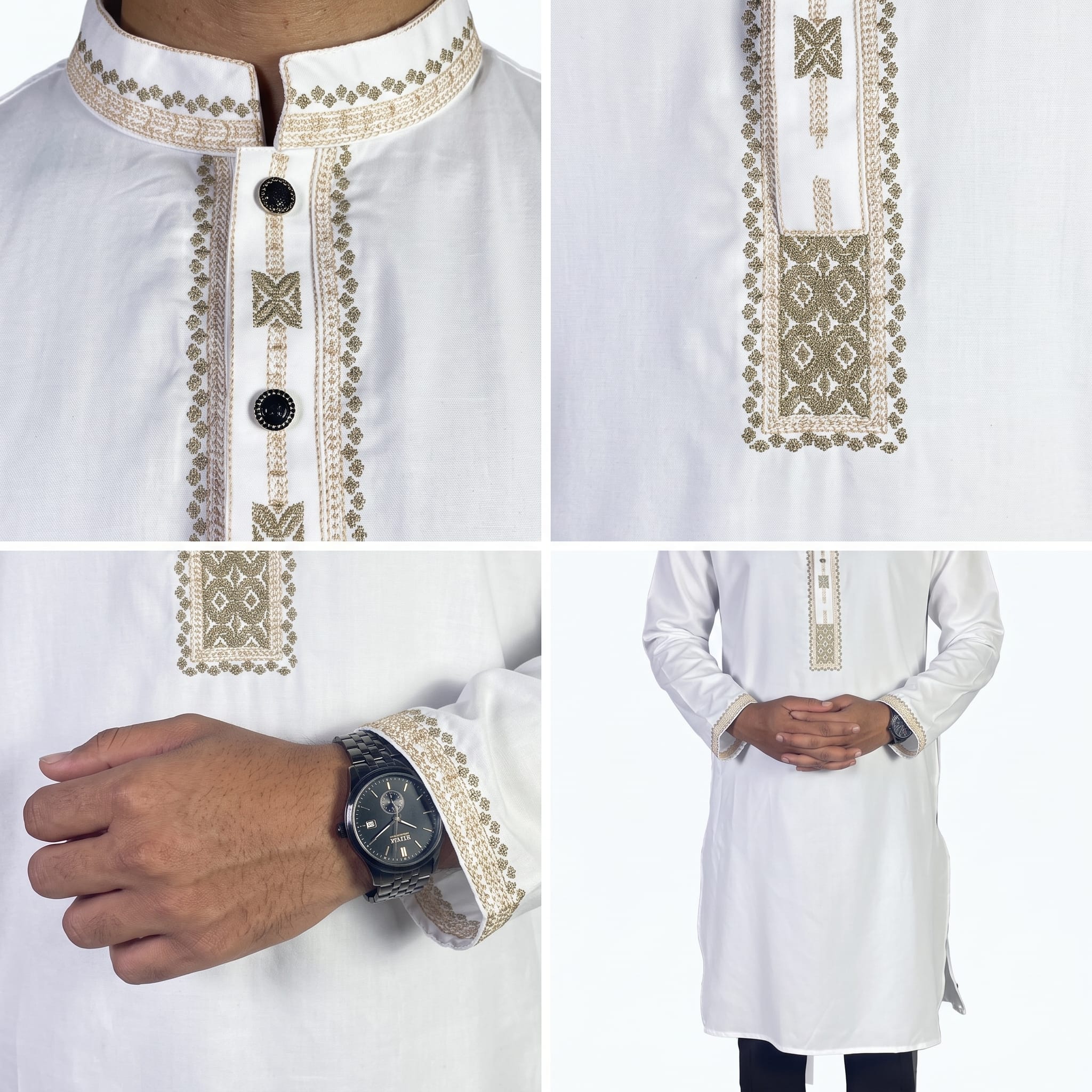 Premium Men's China Micro-Stitch Panjabi