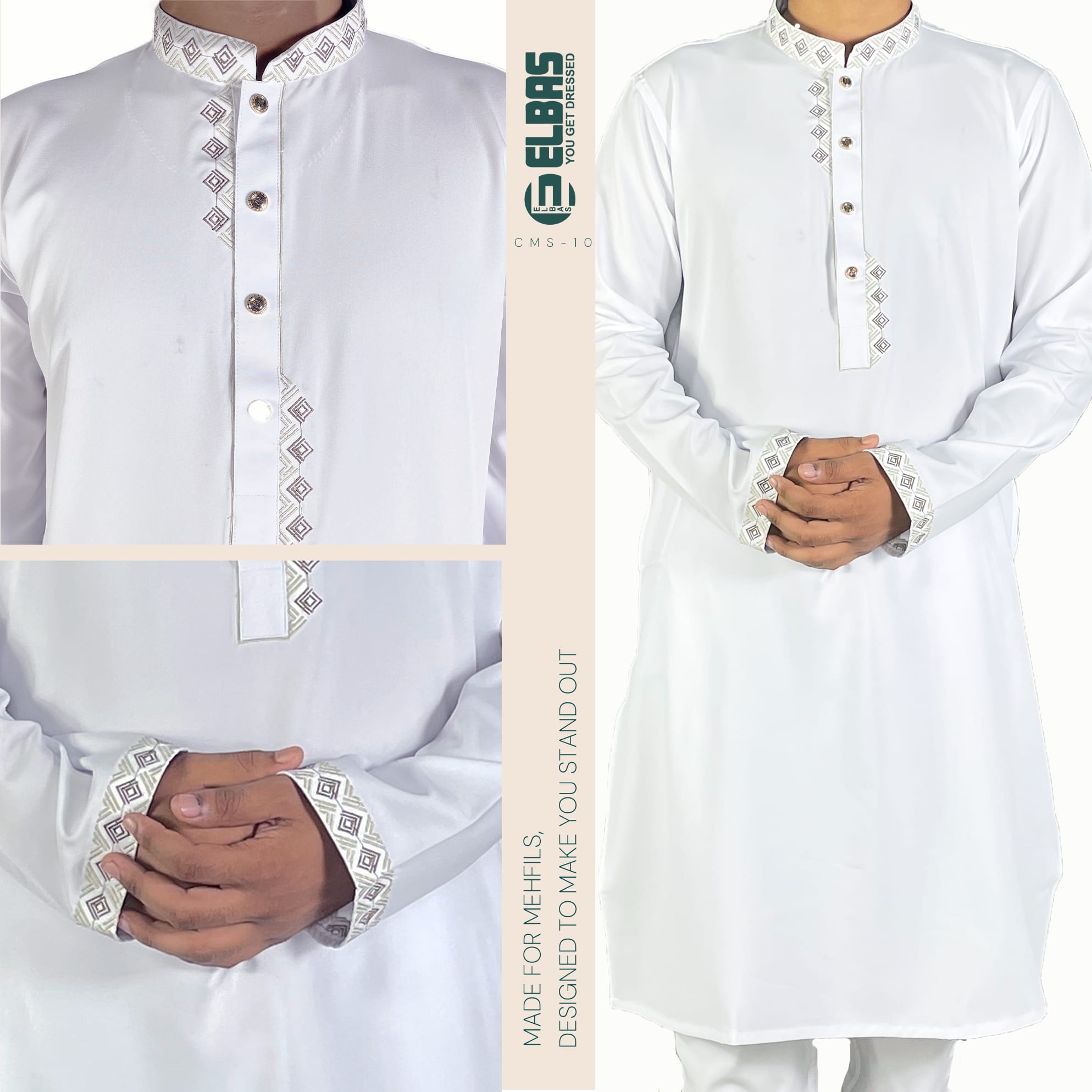 Premium Men's China Micro-Stitch Panjabi