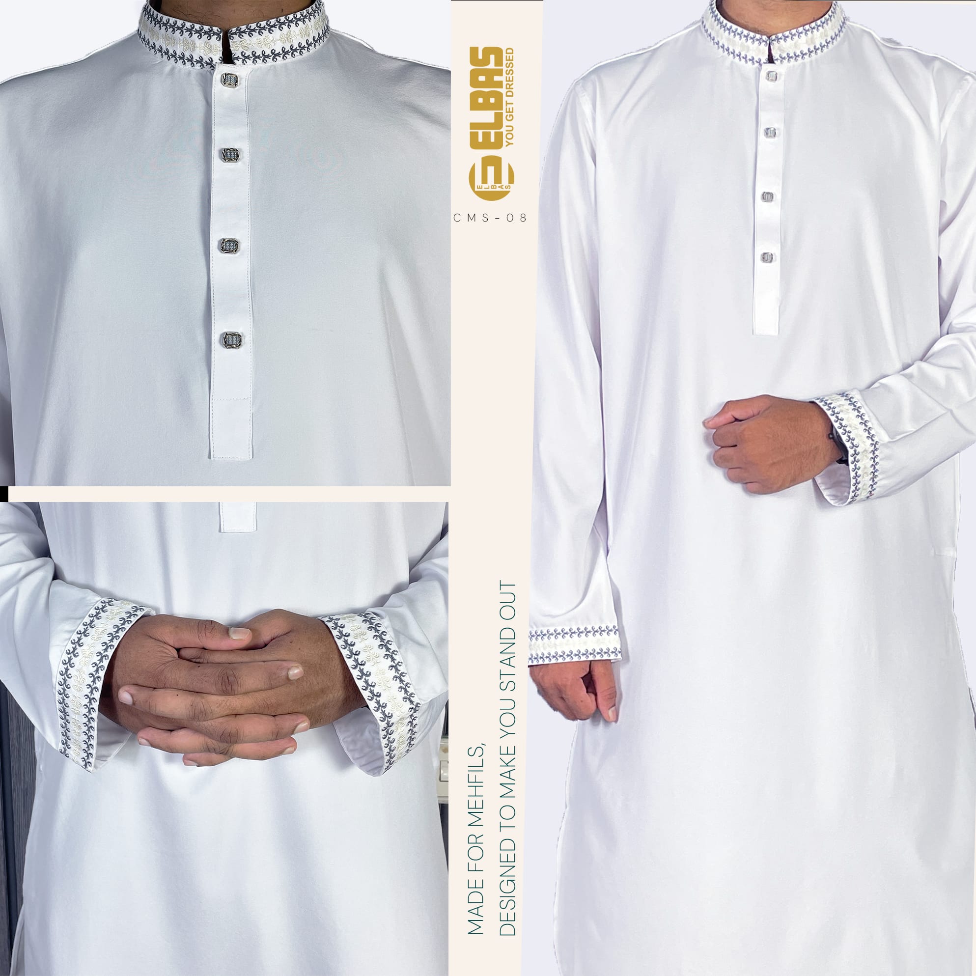 Premium Men's China Micro-Stitch Panjabi