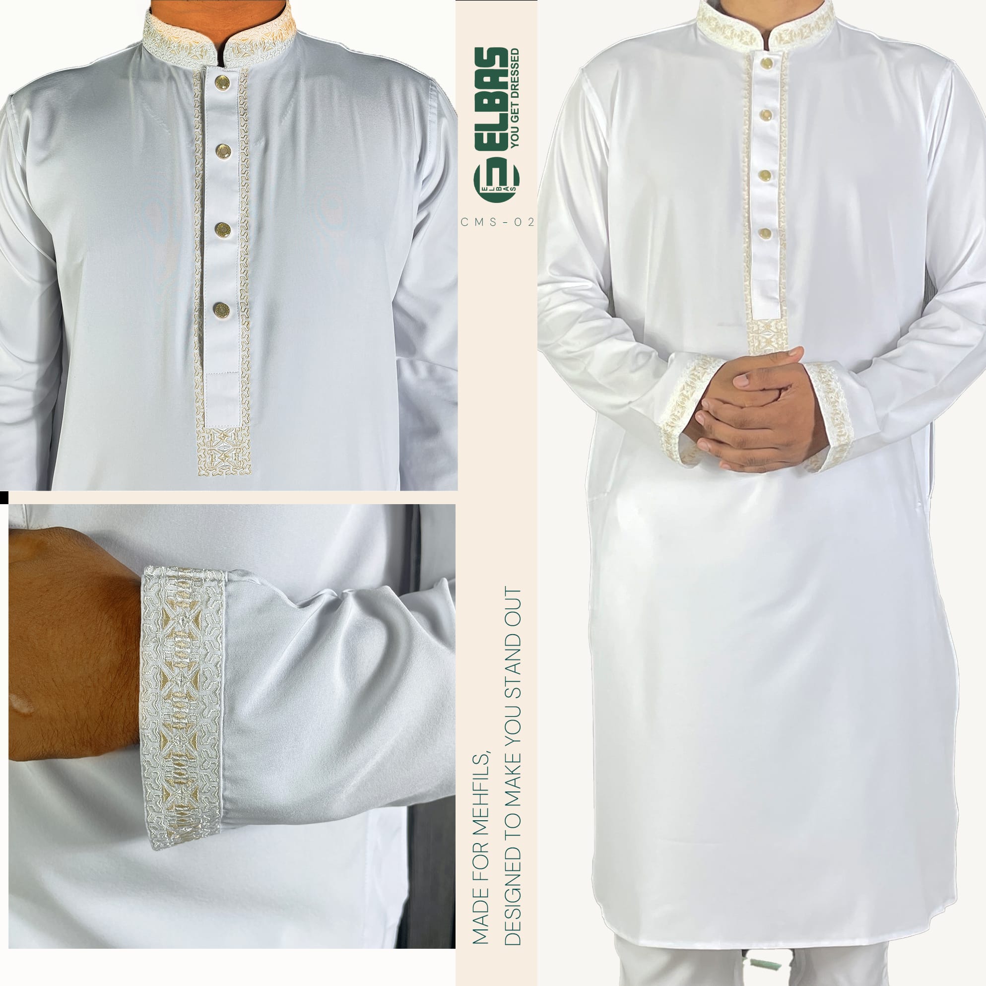 Premium Men's China Micro-Stitch Panjabi-CMS-03