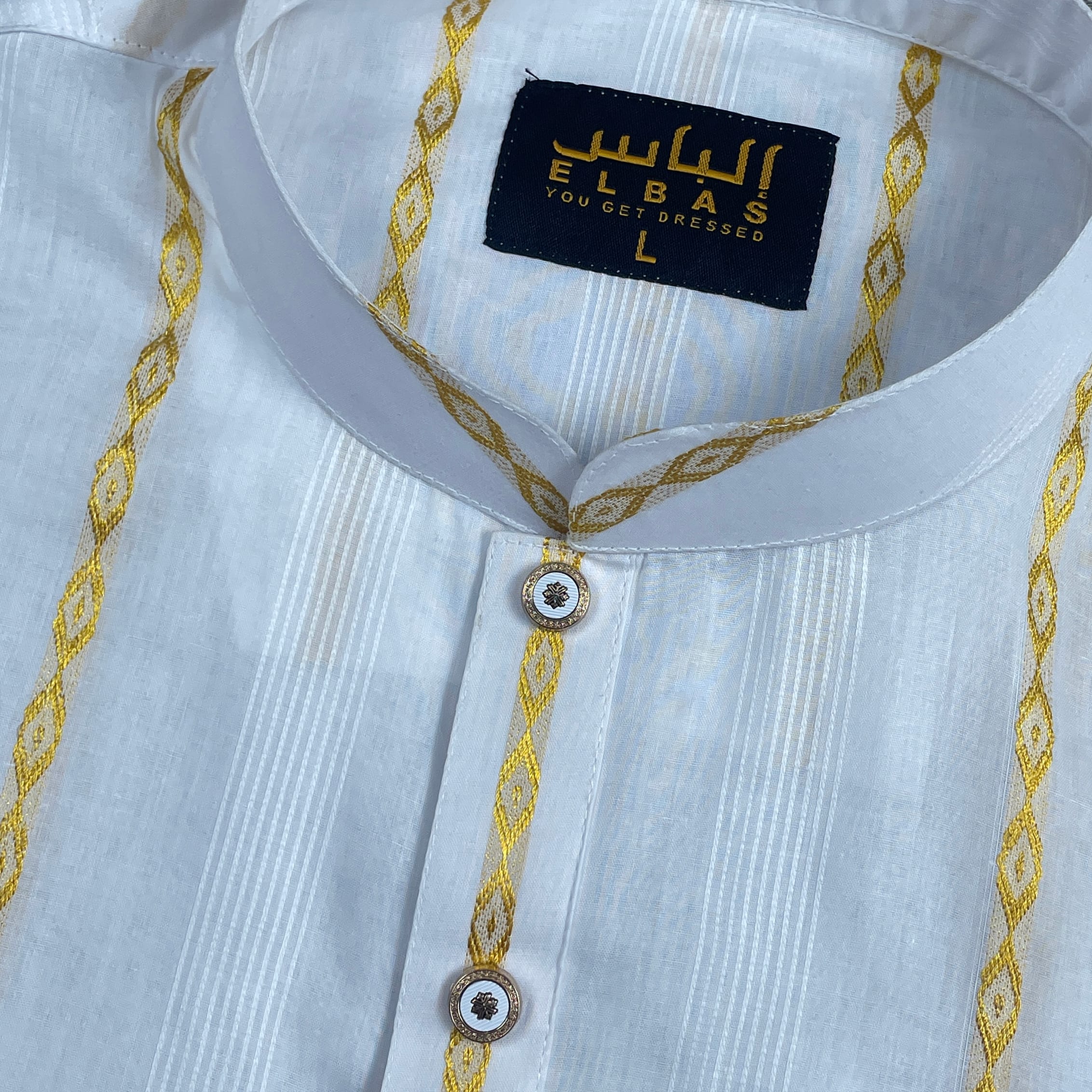 ELBAS Royal Panjabi White ADI Cotton-Safa