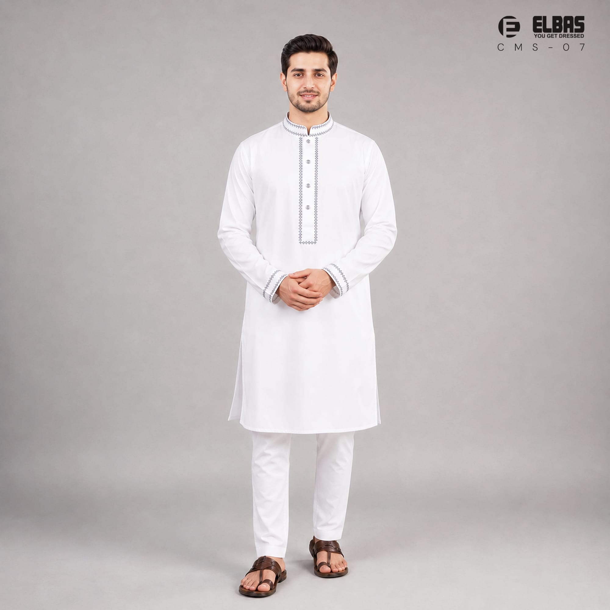 Premium Men's China Micro-Stitch Panjabi