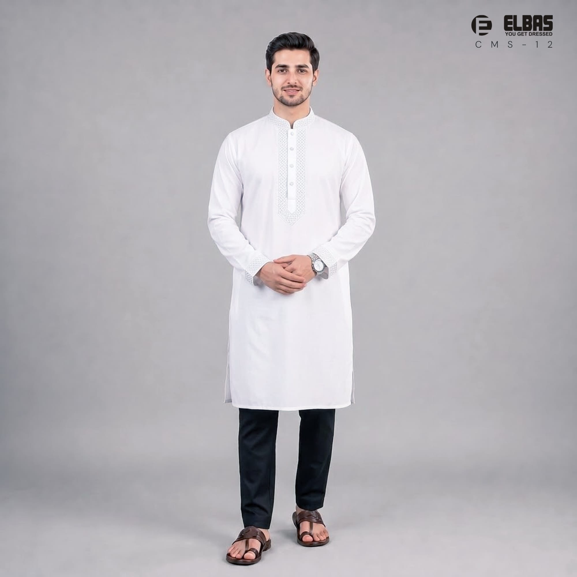 Premium Men's China Micro-Stitch Panjabi